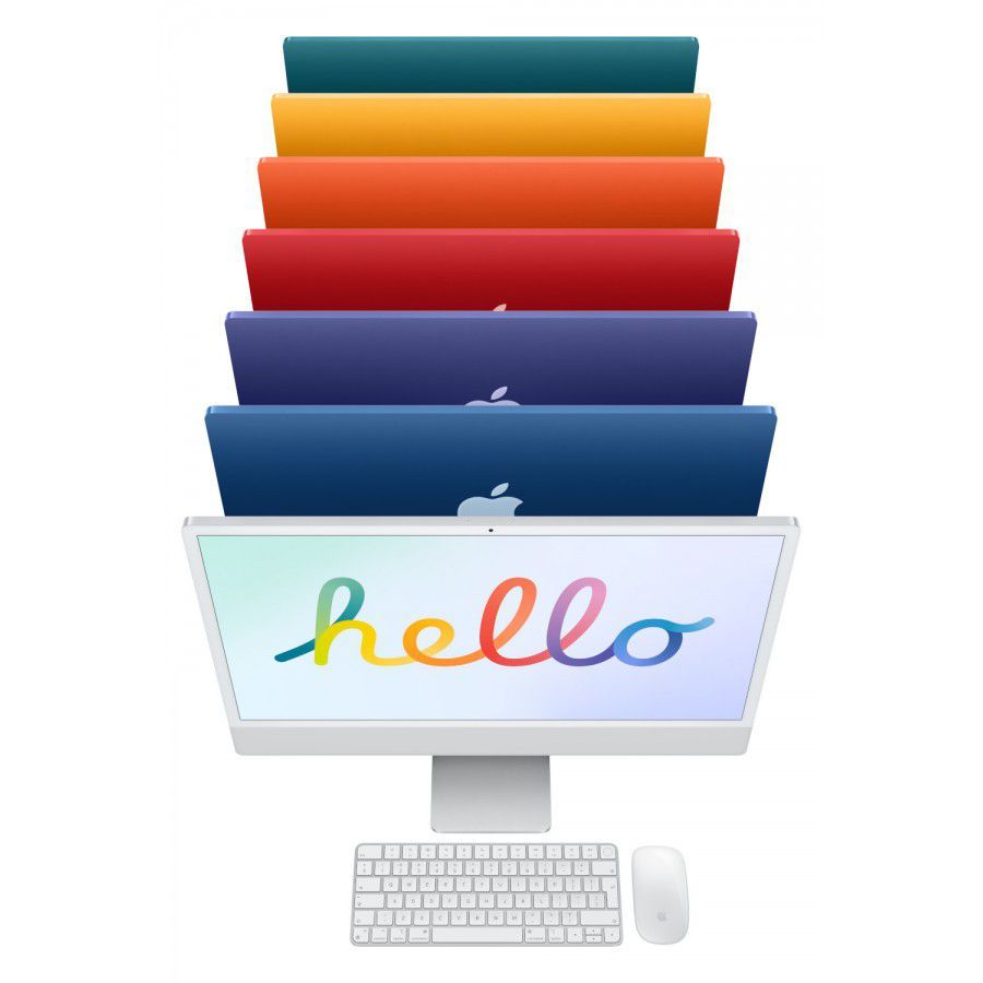 Apple iMac/24"/4480 x 2520/M1/8GB/256GB SSD/M1/Big Sur/Silver/1R MGPC3SL/A