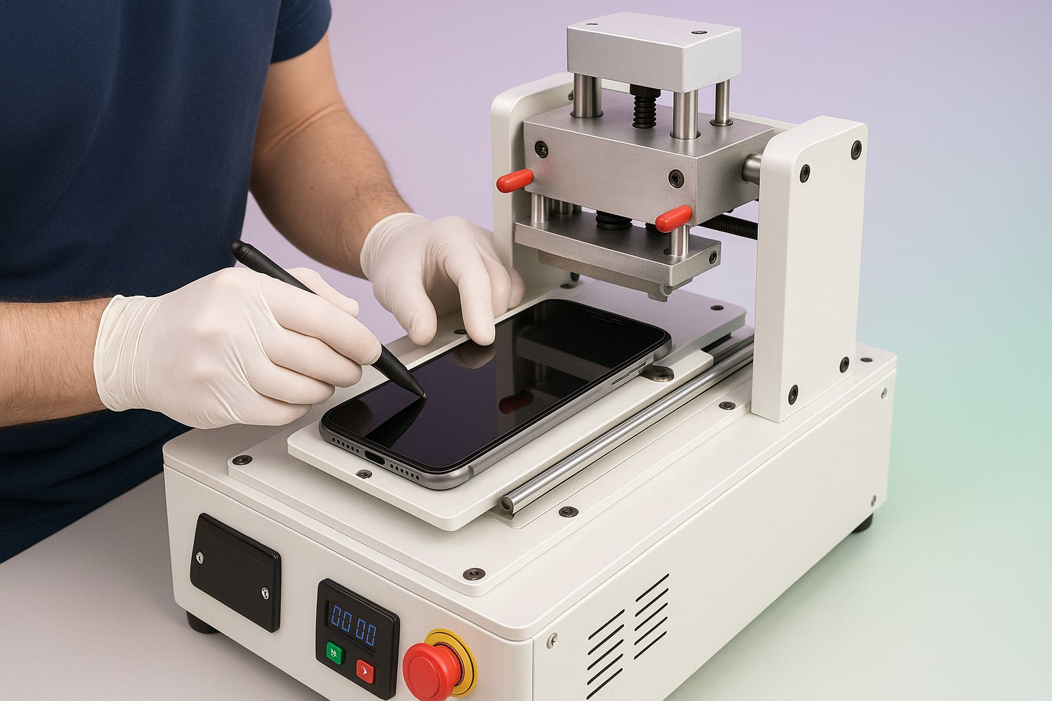 Leštenie a repasovanie prasknutého displeja